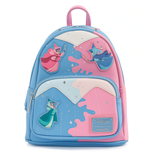 Load image into Gallery viewer, Loungefly Disney Sleeping Beauty Fairy Godmothers Exclusive Mini Backpack
