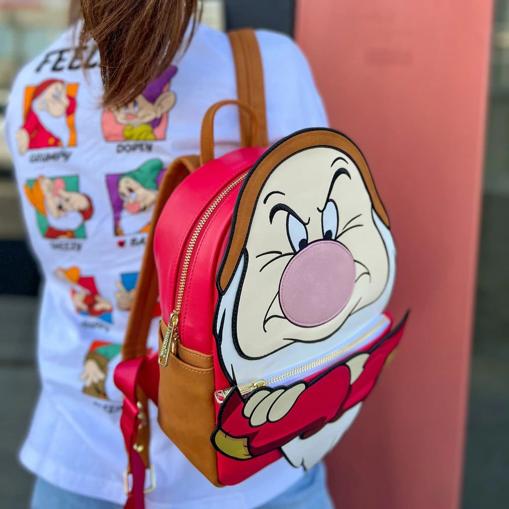 grumpy loungefly mini backpack Loungefly Disney Snow White Grumpy Cosplay Mini Backpack Loungefly Exclusive