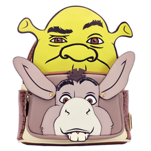 Load image into Gallery viewer, Loungefly Dreamworks Shrek and Donkey Cosplay Mini Backpack Loungefly Exclusive
